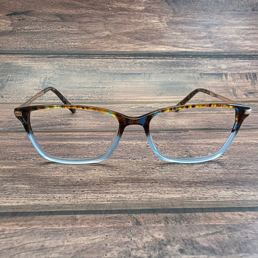 Ted Baker London TFW001 BLU Tortoise Blue Rectangular Optical Glasses Frame 55mm